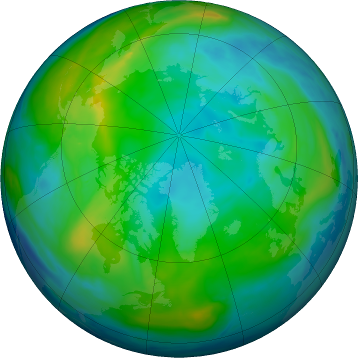 Arctic ozone map for 16 November 2023